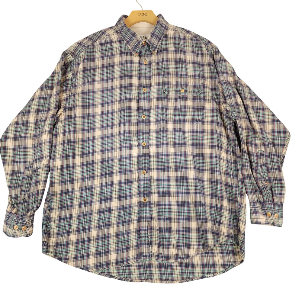 ORVIS Men's Plaid‎ Button Down Shirt Long Sleeve Casual Outdoor Size XL